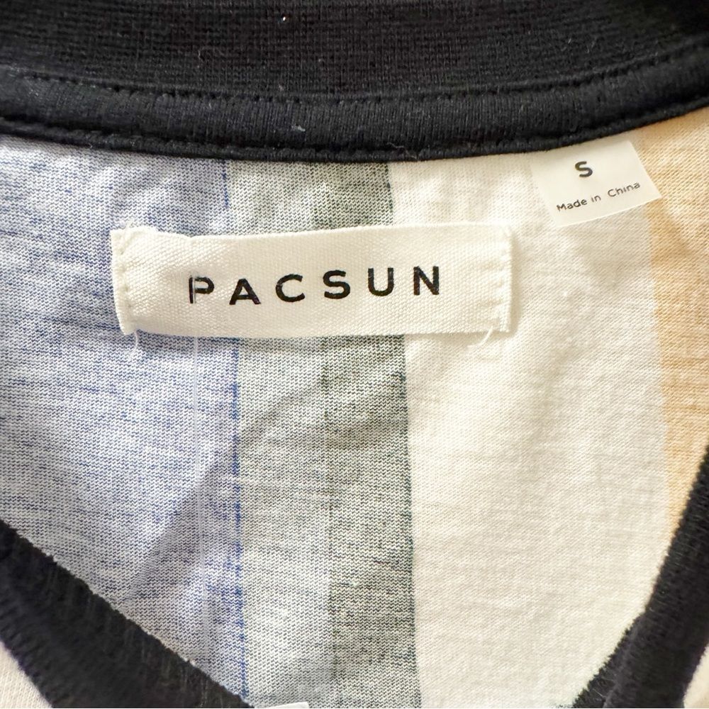PacSun Vertical Stripe Short Sleeve Tee - Size Small - Picture 3 of 4